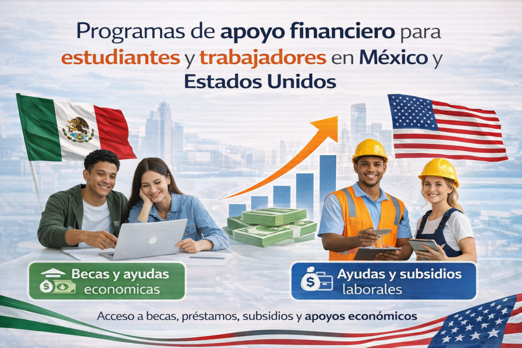 🏦Programas de apoyo financiero para estudiantes y trabajadores en México y Estados Unidos